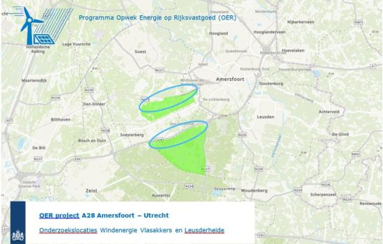 Eerste resultaten onderzoeken mogelijke locaties windturbines langs de A28
